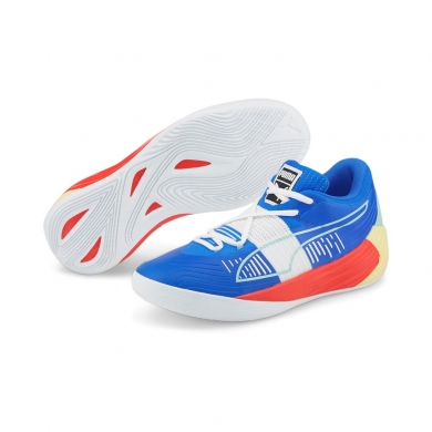 Puma Halowe buty do gry Fusion Nitro niebieskie/wielokolorowe męskie